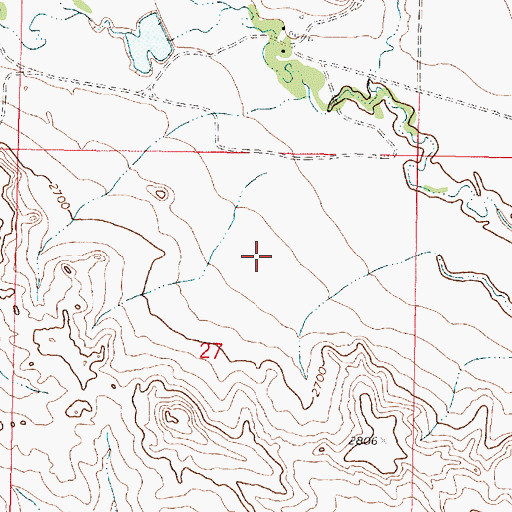 Topographic Map of 21N39E22A___01 Well, MT