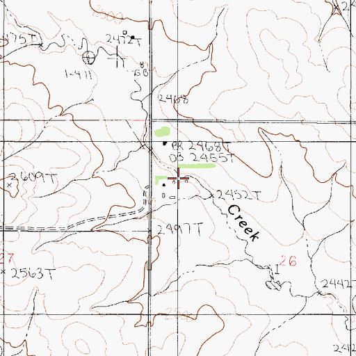 Topographic Map of 21N48E26BBCD01 Well, MT