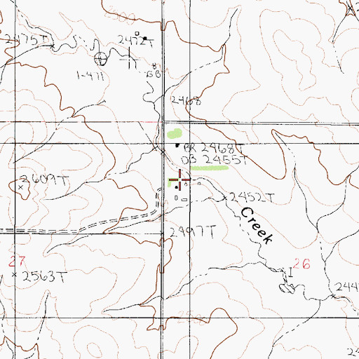 Topographic Map of 21N48E26BBCC01 Well, MT