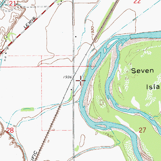 Topographic Map of 21N58E27BB__01 Well, MT