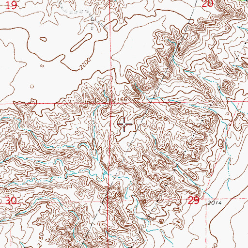 Topographic Map of 21N58E29BB__01 Well, MT
