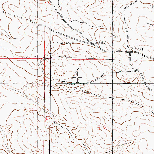 Topographic Map of 21N46E30BACC01 Well, MT