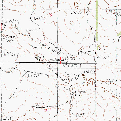 Topographic Map of 21N49E19DCDC01 Well, MT