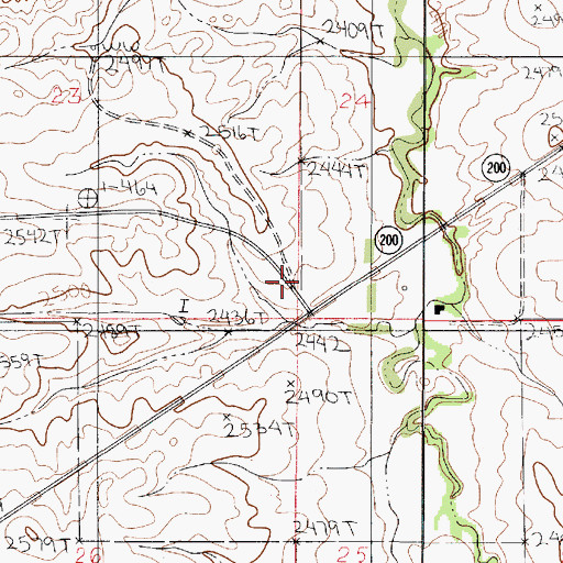 Topographic Map of 21N50E23DDDC01 Well, MT