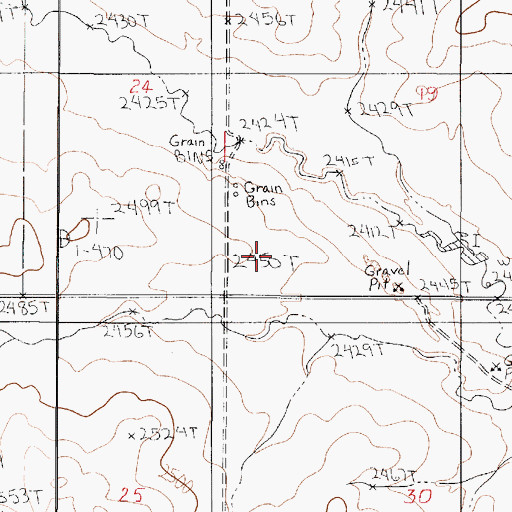 Topographic Map of 21N49E19CCCD01 Well, MT