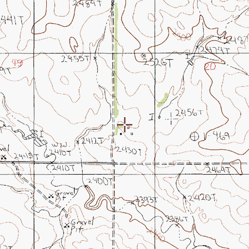 Topographic Map of 21N49E20CCBC01 Well, MT