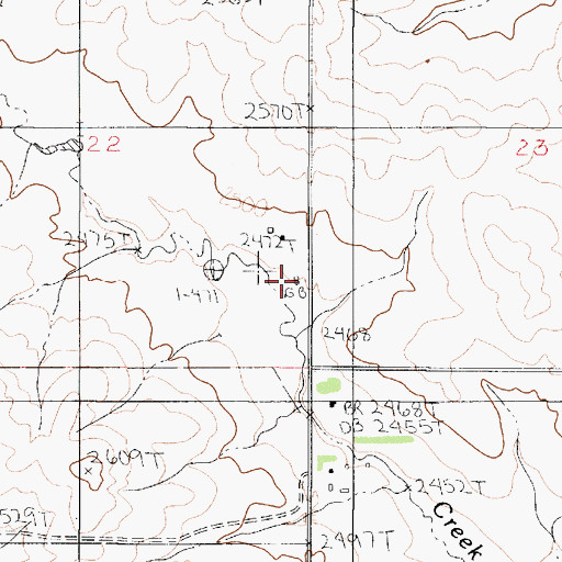 Topographic Map of 21N48E22DDAB01 Well, MT