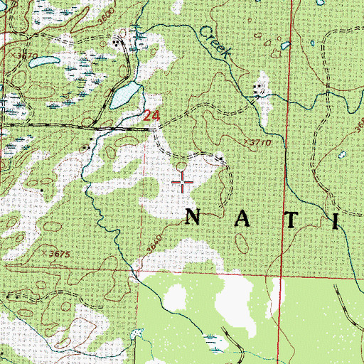 Topographic Map of 21N17W24DBDB01 Well, MT