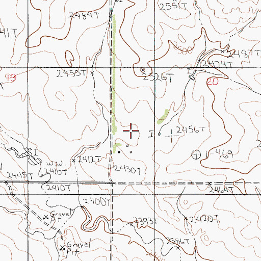 Topographic Map of 21N49E20CCBA01 Well, MT
