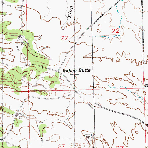 Topographic Map of 21N23E22CDCC01 Well, MT