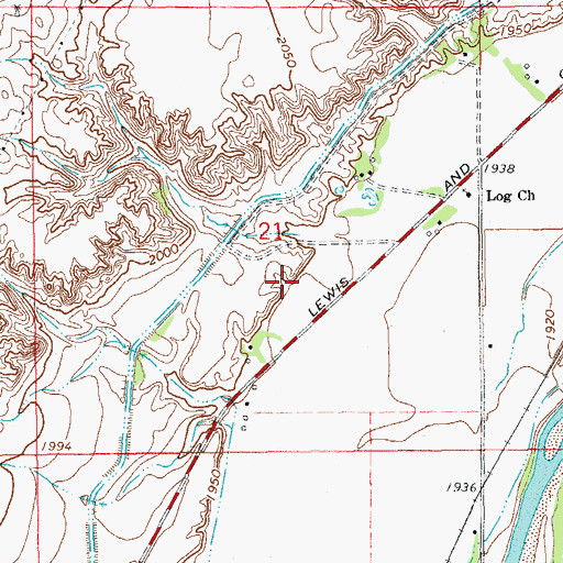 Topographic Map of 21N58E21DB__02 Well, MT