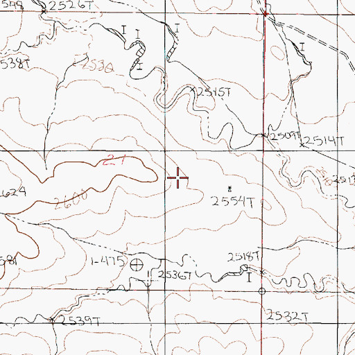Topographic Map of 21N47E21DBAC01 Well, MT