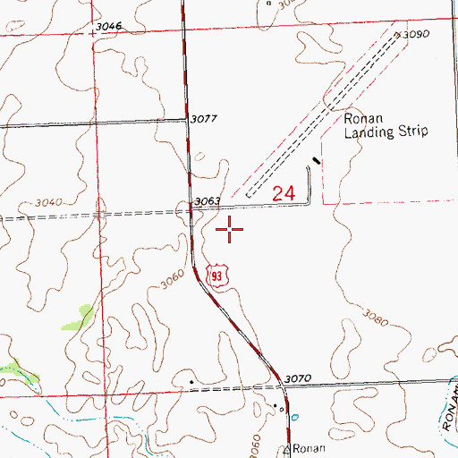 Topographic Map of 21N20W24CAAA02 Well, MT
