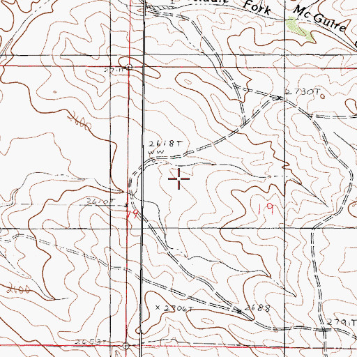 Topographic Map of 21N46E19BCDA01 Well, MT