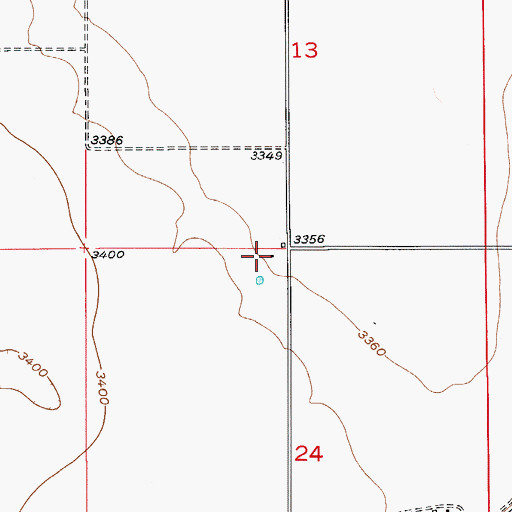 Topographic Map of 21N06E24BAAA01 Well, MT
