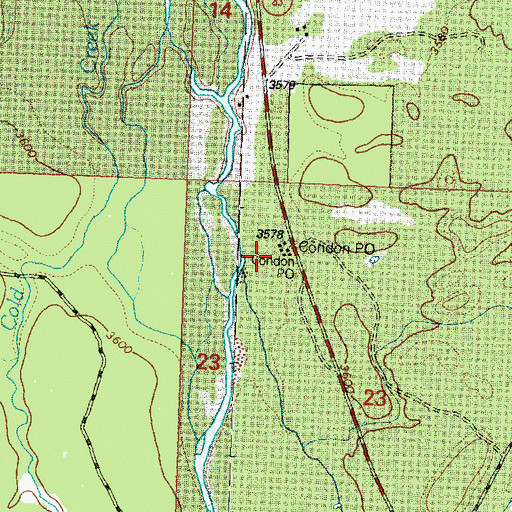 Topographic Map of 21N17W23BBDA01 Well, MT