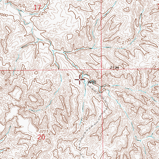 Topographic Map of 21N59E20AAAC01 Well, MT