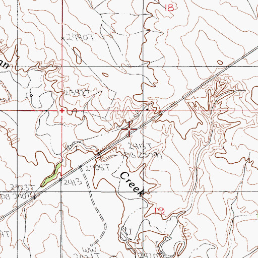 Topographic Map of 21N51E19BABC01 Well, MT