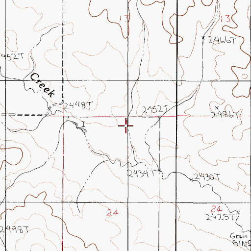 Topographic Map of 21N48E25BABB01 Well, MT