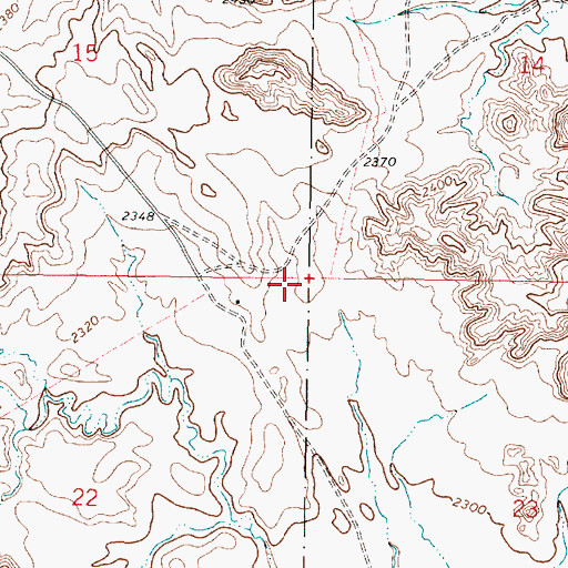 Topographic Map of 21N42E14CC__01 Well, MT
