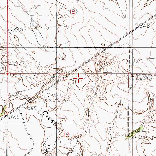 Topographic Map of 21N51E19ABBB01 Well, MT