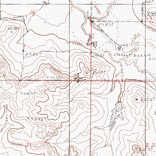 Topographic Map of 21N45E16DDDB01 Well, MT