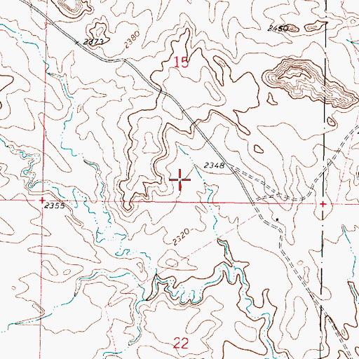 Topographic Map of 21N42E15DC__01 Well, MT