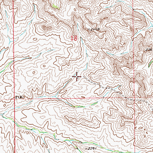 Topographic Map of 21N60E18DCBC01 Well, MT