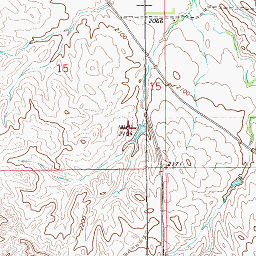 Topographic Map of 21N59E15DDBA01 Well, MT