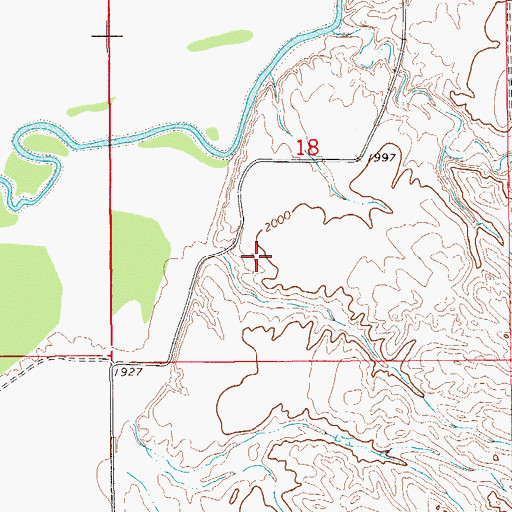 Topographic Map of 21N59E18CD__01 Well, MT