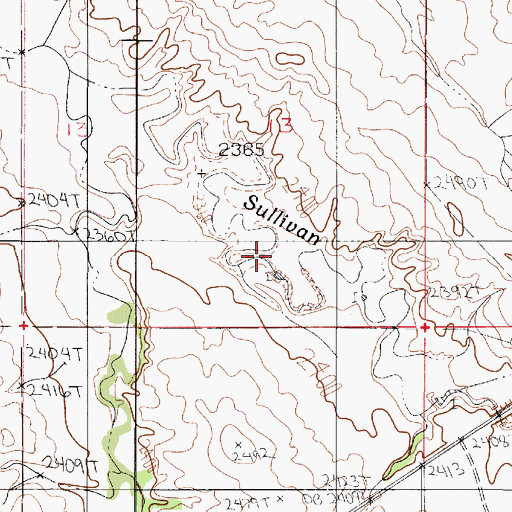 Topographic Map of 21N50E13DCBC01 Well, MT