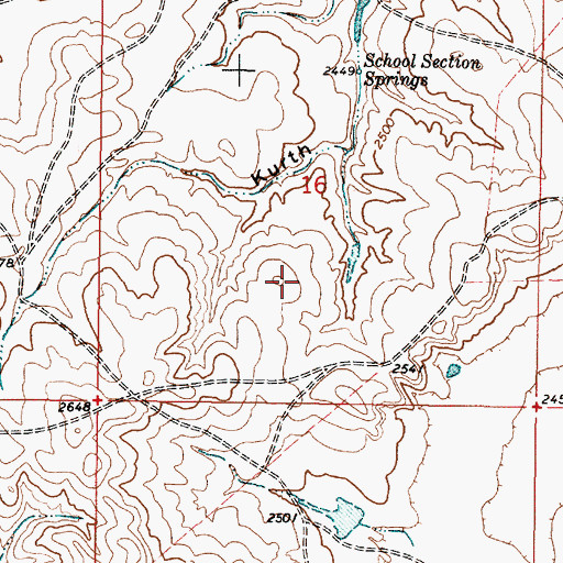 Topographic Map of 21N44E16DBCD01 Well, MT