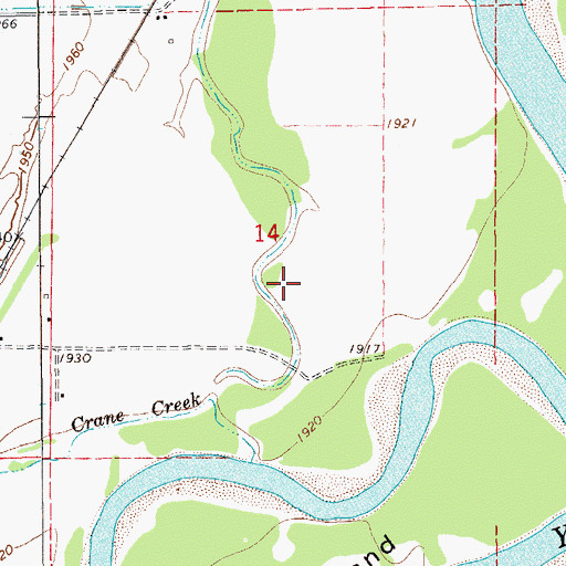 Topographic Map of 21N58E14DB__01 Well, MT