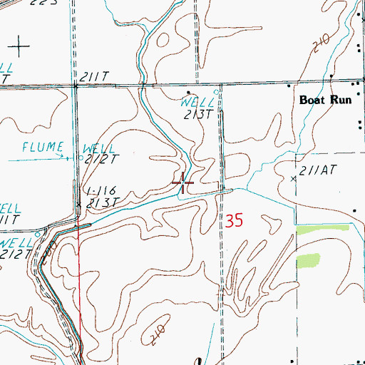 Topographic Map of Ditch Number 74, AR