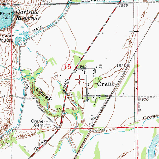 Topographic Map of 21N58E15DB__03 Well, MT
