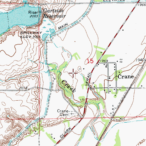 Topographic Map of 21N58E15CA__01 Well, MT