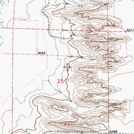 Topographic Map of 21N12E15BDB_01 Well, MT