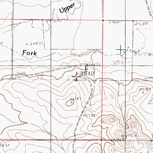 Topographic Map of 21N45E17ADCA01 Well, MT