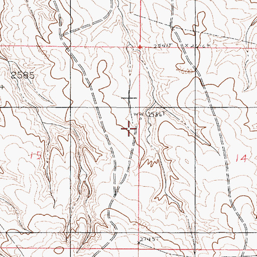 Topographic Map of 21N46E15ADDA01 Well, MT