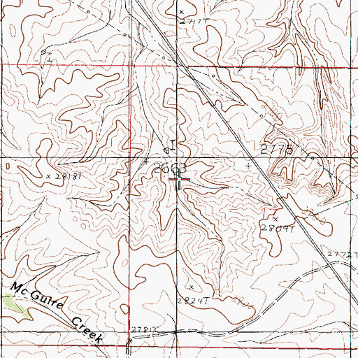 Topographic Map of 21N46E17BCDA01 Well, MT