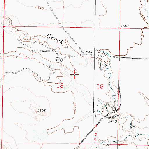 Topographic Map of 21N41E18A___01 Well, MT