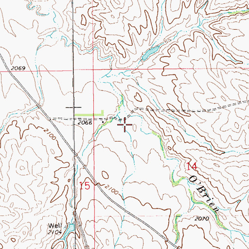 Topographic Map of 21N59E14BCA_01 Well, MT