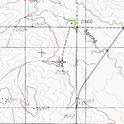 Topographic Map of 21N48E15ADBD01 Well, MT