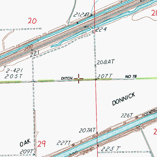 Topographic Map of Ditch Number 78, AR