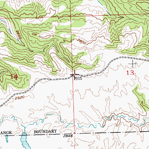 Topographic Map of 21N23E13CBBB01 Well, MT