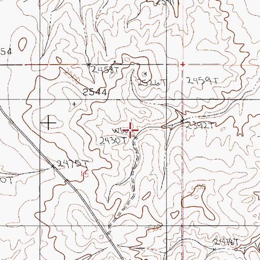 Topographic Map of 21N50E15ACAD01 Well, MT