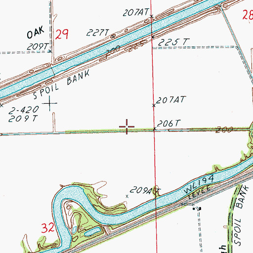 Topographic Map of Ditch Number 79, AR