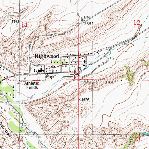 Topographic Map of 21N07E11DDAD01 Spring, MT
