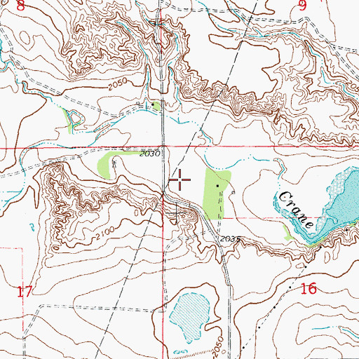 Topographic Map of 21N58E16BB__01 Well, MT