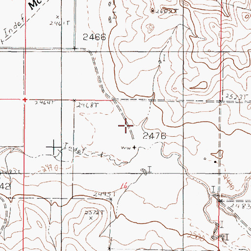 Topographic Map of 21N45E16ABBC01 Well, MT